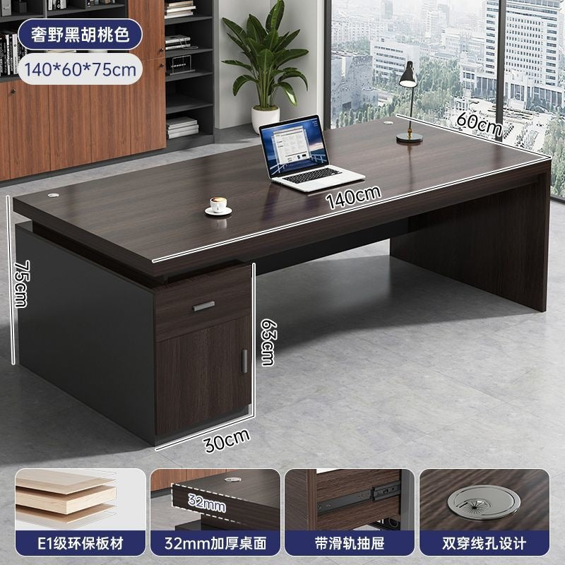 Office desk - minimalist modern manager desk, employee workstation, home computer desk, student study desk, executive desk