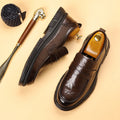 Men's leather shoes: new spring/autumn fashion, hot-selling british style, wedding-ready, height-increasing, business casual, slip-on loafers
