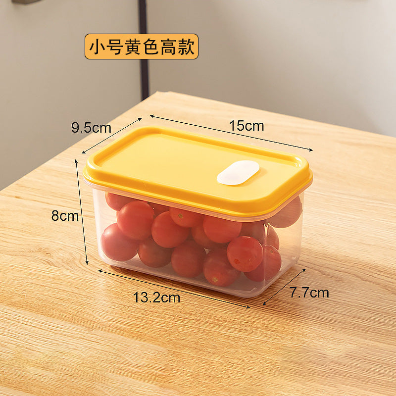 Outdoor sub-packing bento sushi box sealed plastic food storage box with lid transparent food-grade fruit crisper