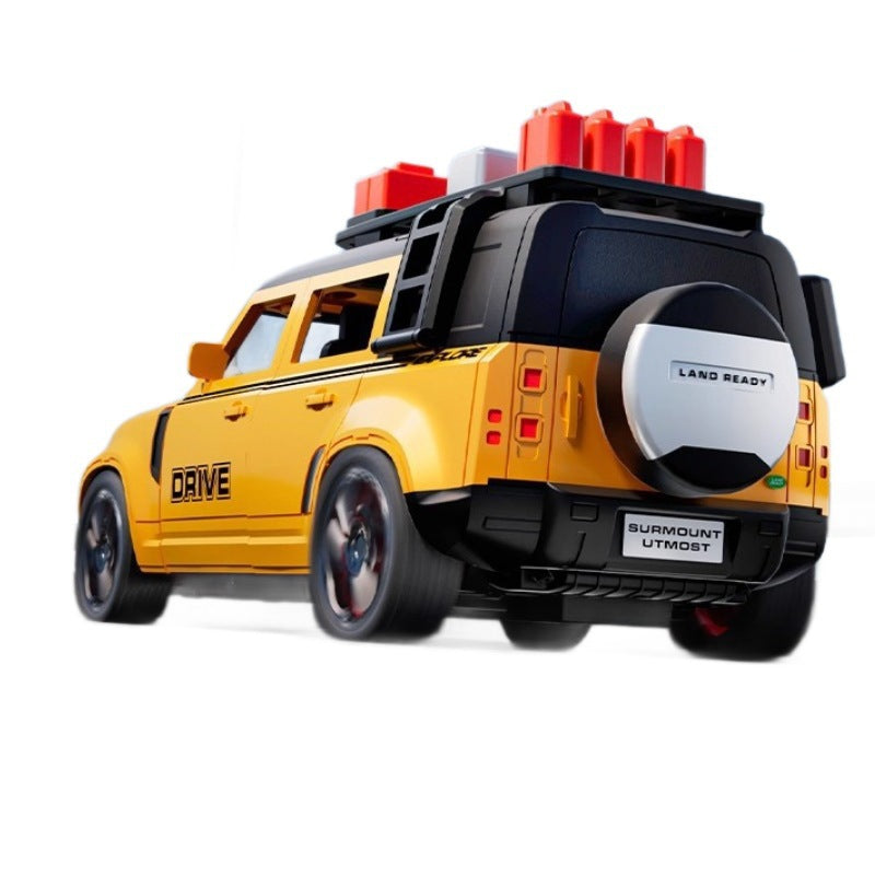 Boys' realistic large inertia sound & light off-road vehicle - kids' car model ornament - openable doors, lights, durable toy