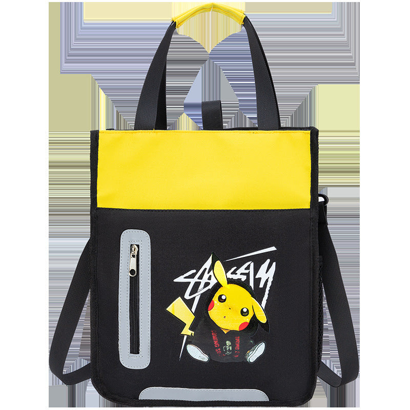 New children's extracurricular tutoring bag, primary and secondary school students messenger bag, men's and women's art bag, extracurricular bag, tote bag, carrying book bag