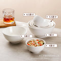 Pure white ceramic tableware thickened chinoiserie oven mitts rice ramen soup bowl for home ceramic hotel special can be marked
