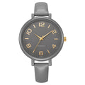 Vintage casual women's thin leather strap watch - elegant, classic, digital-inspired, niche style, student quartz wristwatch