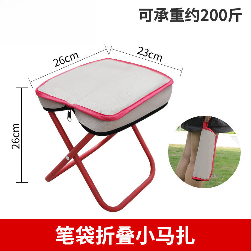 Outdoor foldable stool portable handle bag fishing stool pony maza queue zipper stool camping camping full foldable chair