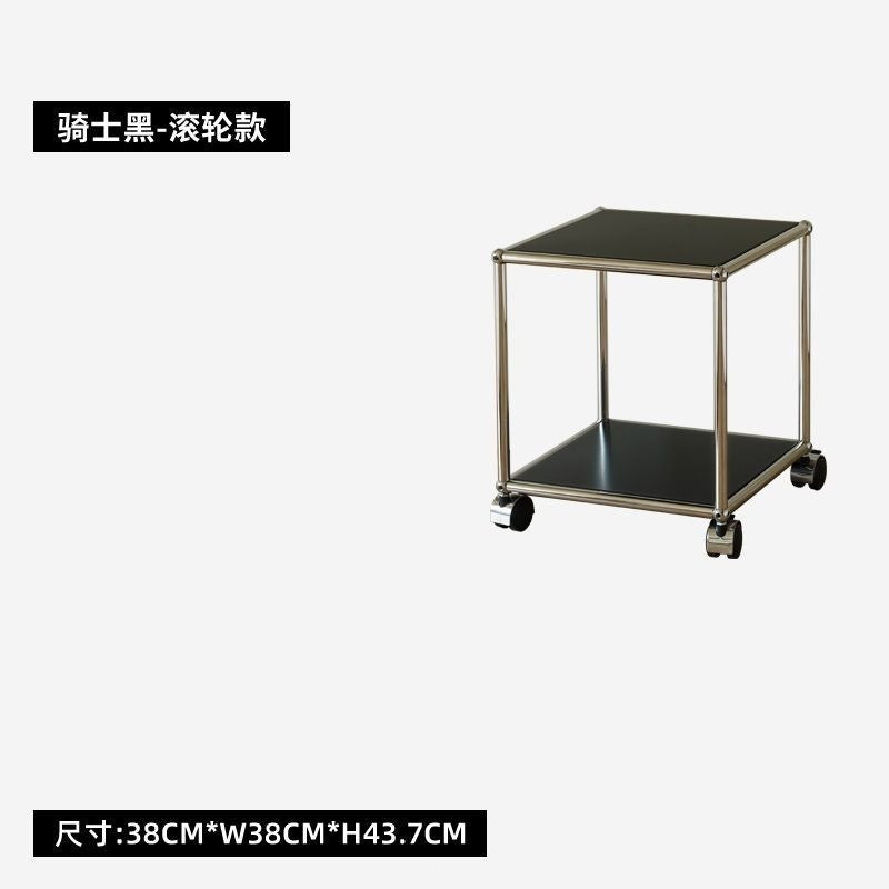 Luxury-style multi-functional steel corner table for living room or study - silent, mobile side table for home use, perfect for sofa side