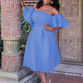 D265 cross-border women's fashion  summer new one-shoulder bandeau evening gown party plus size european and american style dress