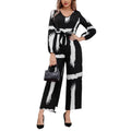 cross-border code new arrival  women's original elegantcasualtie back waist jumpsuit