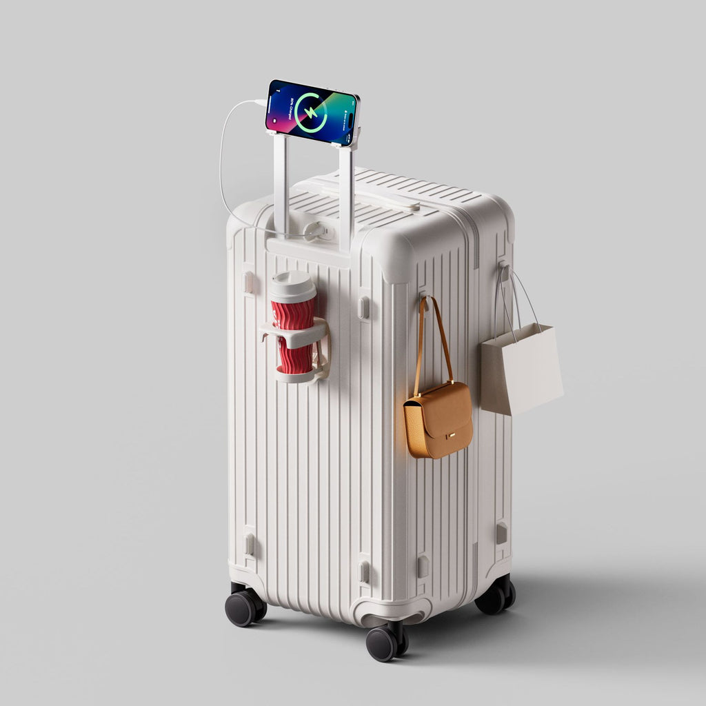 Large capacity 37-point trolley case 30-inch suitcase Thickened suitcase Anti-drop explosion-proof password box Wrapped leather box