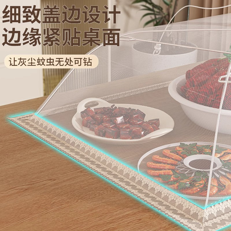 Cover for vegetables, household dining table, food dust cover, extra large kitchen anti-mosquito cover for leftovers, bowl cover, foldable