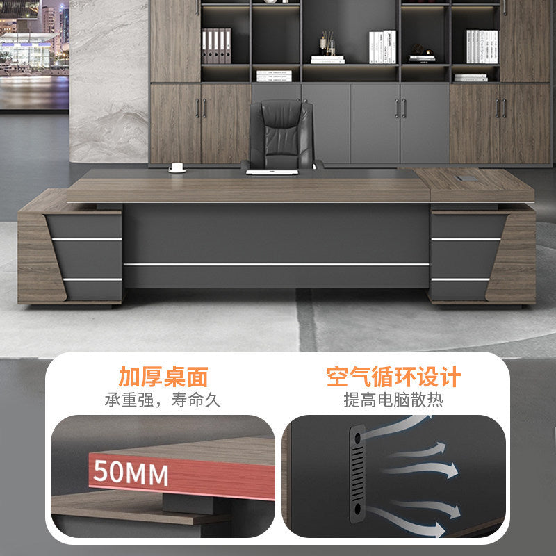 Saint li boss office desk and chair set - minimalist modern executive desk, high-end manager's desk, supervisor's desk, office desk