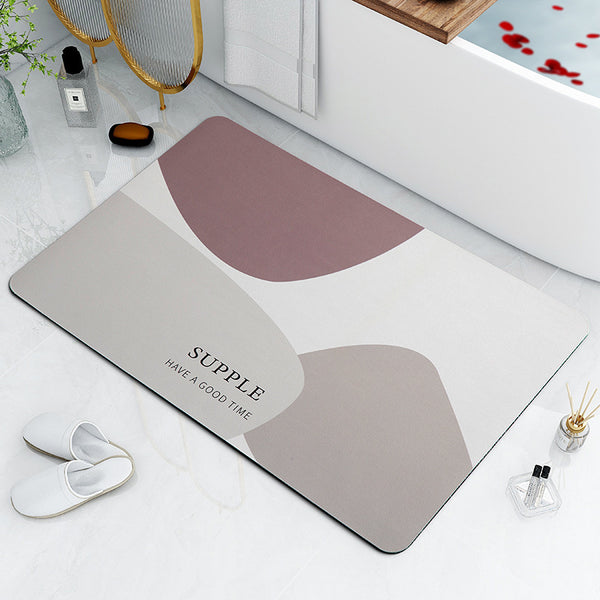 One piece of diatom mud is sent on behalf of the buyer. Toilet absorbent floor mat, toilet foot pad, household soft cushion, bathroom non-slip mat, silicon.
