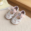 Vancahao girls' fashion rhinestone bow princess shoes, new  children's cartoon performance shoes, leather shoes