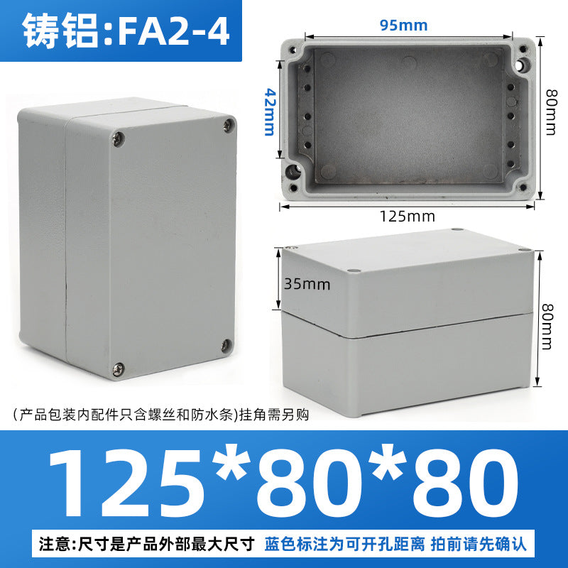 Cast aluminum waterproof box Outdoor waterproof aluminum box Metal box Outdoor terminal box Button box Sealed aluminum waterproof junction box