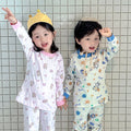 Kids' thermal underwear set - baby pure cotton class a warm innerwear for boys and girls - autumn and winter home wear pajamas