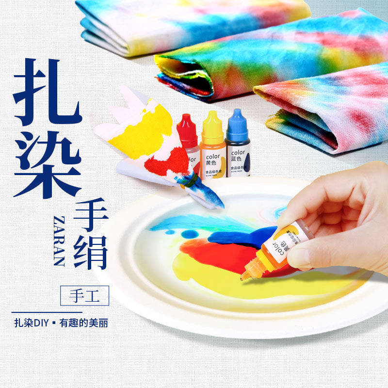 Science and technology small production handmade tie-dye handkerchief inheritance art kindergarten primary school students science experimental teaching aids, wholesale