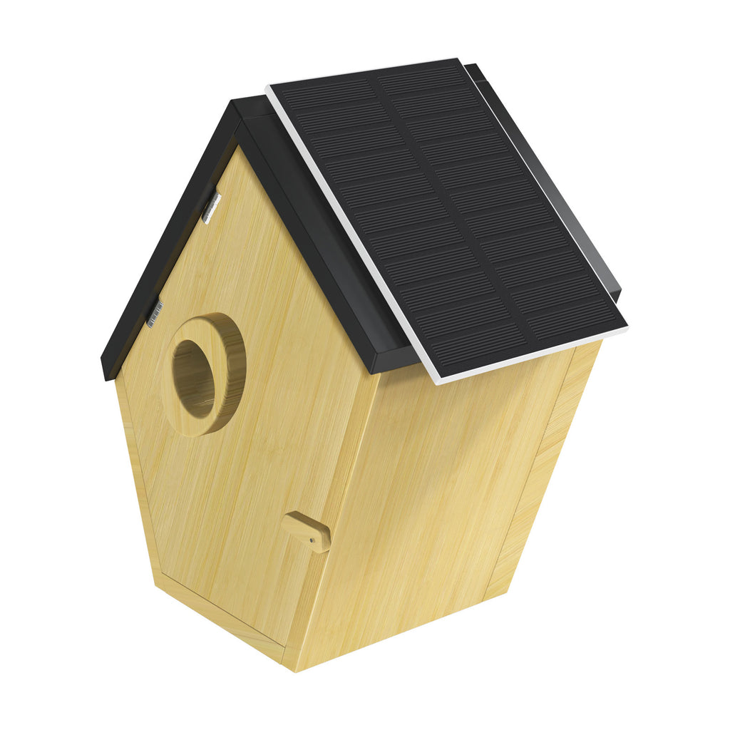Factory direct sales visual bird hatchery 5MP high definition solar camera bamboo and wood bird nest,   explosion