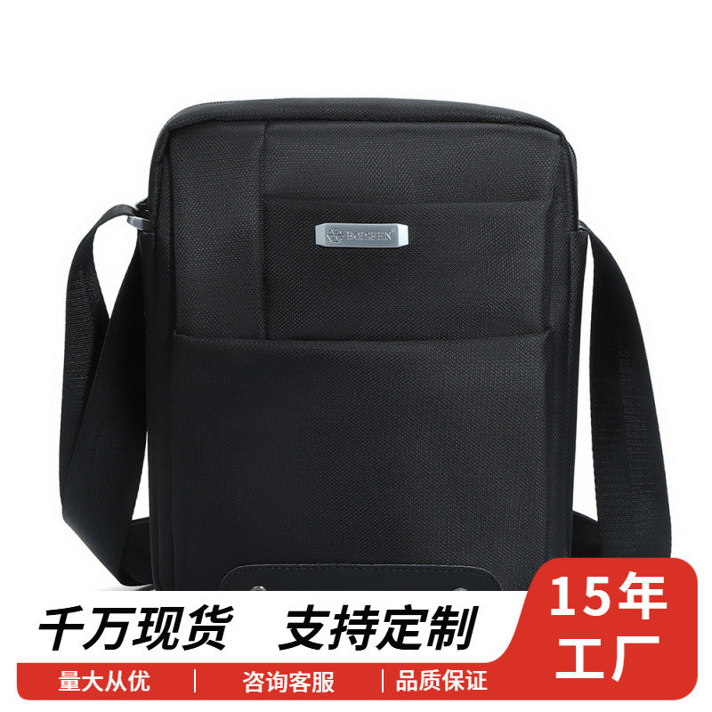 Boiseen new unavailable  spot men's shoulder bag business satchel simple youth men's bag wholesale