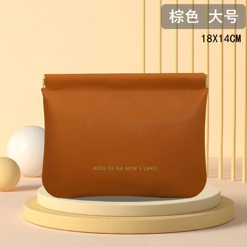 Automatic closure, shrapnel storage bag, data cable, earphone, portable storage bag, going out, cosmetics, cosmetic bag mouth, red envelope.