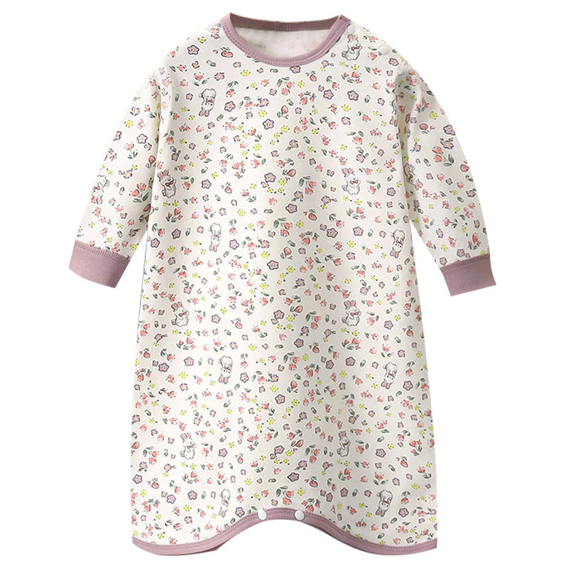 Spring & fallnew arrival baby onesie long sleeves baby romper pure cotton bottomintimatesnewborn romper boneless pajamas