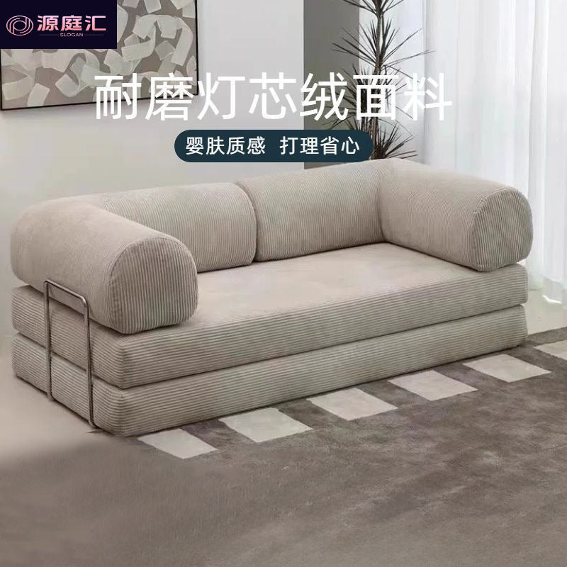 Compression sofa foldable sofa bed all-in-one dual-purpose for home double sofa rental fabric sofa