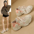 Breathable flyknit sock sneakers women's shoes 2025 new yeezy style chunky sole athletic casual shoes soft sole non-slip running shoes for women