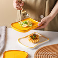 Toast breakfast plate creative ceramic bread plate household western food plate breakfast plate cheesecake plate wholesale