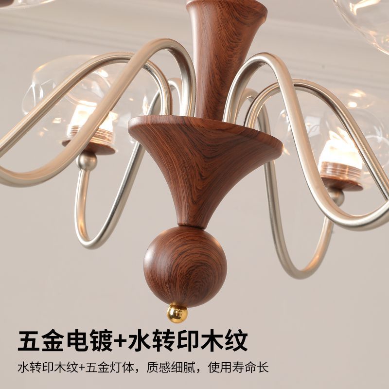 Medieval style simple atmosphere chandelier living room advanced sense creative branch dining room bedroom household lighting Zhongshan lamps