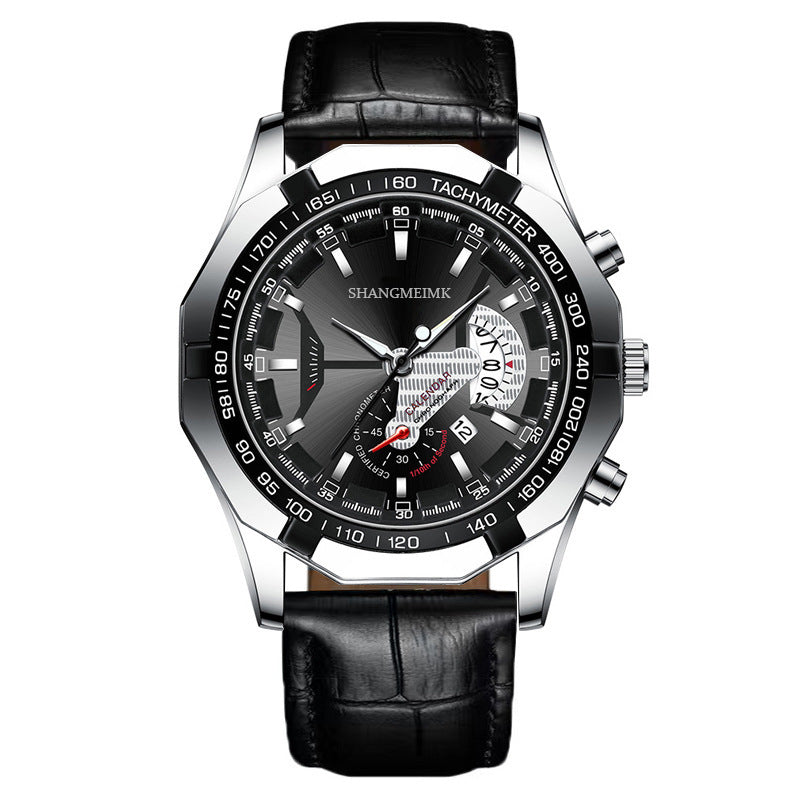 foreign trade new arrival large dial calendar men watch men's watch strap men's watch manufacturer wholesale