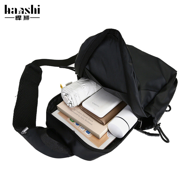 Fashion Men's Crossbody Bag Premium Casual Travel Women's Chest Bag Oxford Cloth Small Backpack Waterproof and Wear-resistant Chest Bag