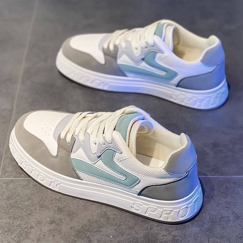 Men's winter shoes: breathable mesh sneakers for men, black and white versatile casual athletic leather shoes, white sneakers for men
