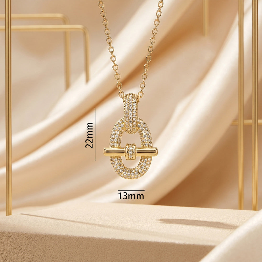 popular fashion elegant full diamond cylindrical inlaid zircon necklace accessible luxury women's easiest for matchelegantcasual clavicle chain jewelry