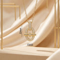 popular fashion elegant full diamond cylindrical inlaid zircon necklace accessible luxury women's easiest for matchelegantcasual clavicle chain jewelry