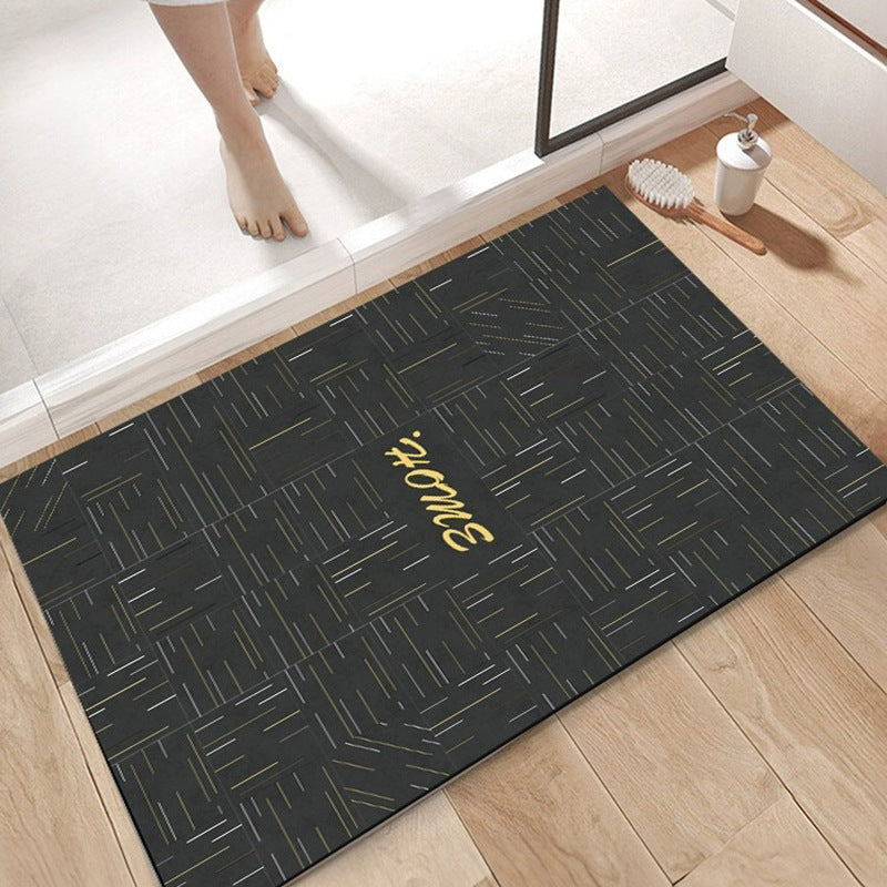 Bathroom floor mat, strong water-absorbent door, non-slip bathroom diatom mud mat, bathroom quick-drying foot mat, toilet carpet