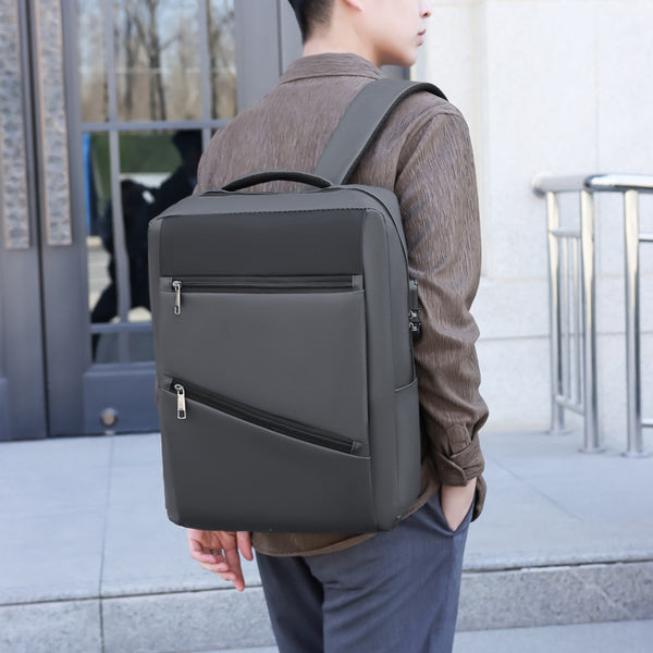 Men's fashion business backpack men's and women's junior high school student schoolbag 15.6 inch large-capacity travel bag computer bag
