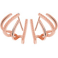 , luxurious fashion casual exquisite small ear winding cuffs four claw zircon earrings cold style diamond earrings