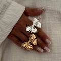 Wholesale bowknot rings: european and american cross-border jewelry, designer polished sweet & chic open joint rings for women