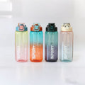 Custom large capacity water bottle, high-temperature resistant plastic cup, sports & fitness straw cup, men's outdoor portable water bottle flask