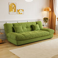 Sofa bed all-in-one dual-purpose cloud sofa living room small apartment rental house fabric sofa straight row foldable sofa wood