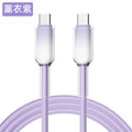 ice crystal 65w charging cable, compatible with huawei, apple, and huawei type-c devices. suitable for charging laptops and mobile phones