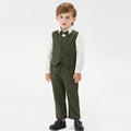 Wholesale children's gentleman outfit: new spring plaid vest set for boys - perfect for birthdays and first birthday celebrations