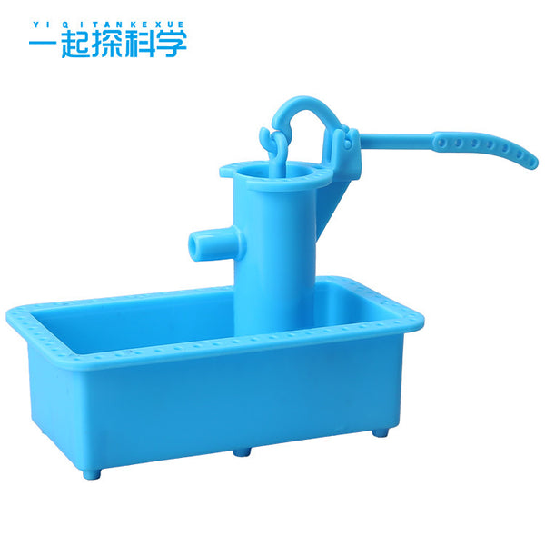 Small-scale production of handmade pressurized wells, experimental materials including pressurized wells, self-made pumps, educational equipment for primary school students