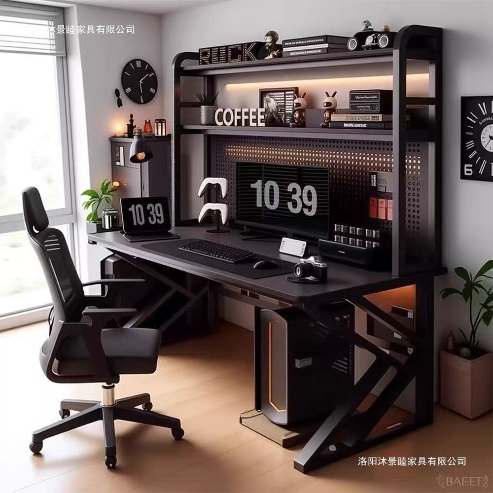 Computer desk home office desk bedroom student desk bookshelf all-in-one with pegboard simple storage study table