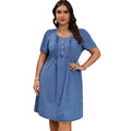 fashion  dress women's summer new arrivalplus size women's clothing artsyloosefashion long skirt v-neck