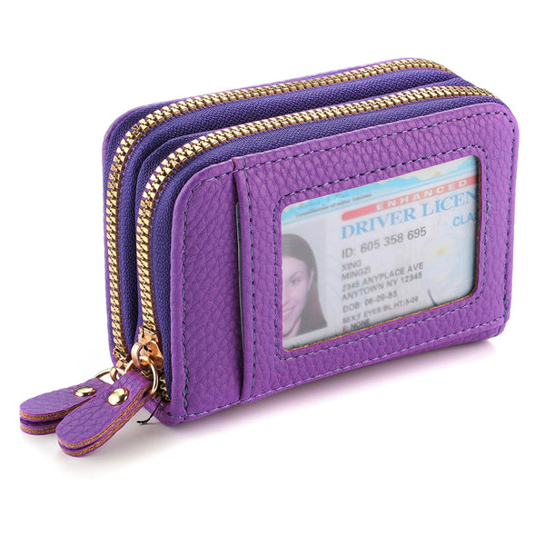 Card bag ins female, change bag, simple and high-end large-capacity card bag female, double zipper organ card bag wholesale.