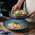 Japanese retrostylish bowls and plates hotel tableware combination kiln ceramic western dinner plate sushi plate steak plate suit