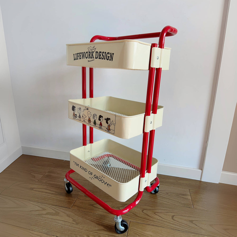 Influencer-style rolling cart shelf - home use, kitchen, bedroom, snack rack, living room multifunctional storage organizer - wholesale
