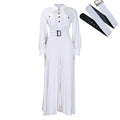 C8504 belted european and american style women's  spring/summer new long-sleeve casual loose pleated wide-leg jumpsuit - export quality