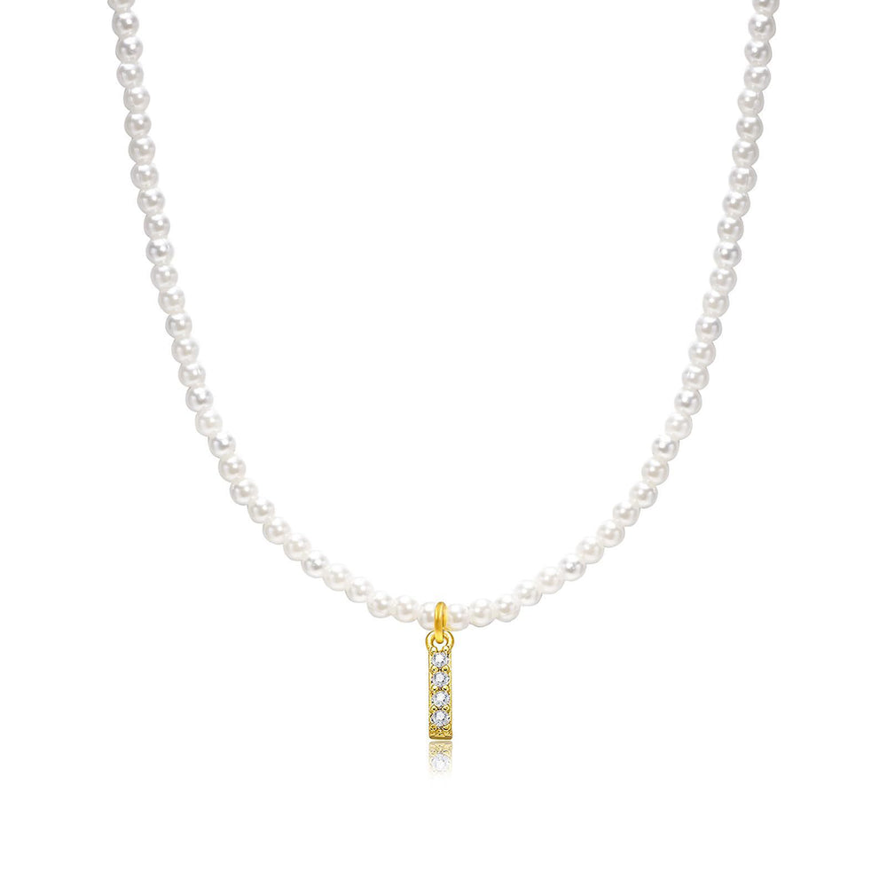 new arrival imitation pearl necklace niche style design 26 english letter pendant necklace classy sense collarbone chain necklace