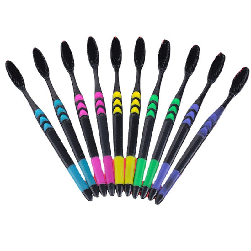 10 bamboo charcoal soft-bristled toothbrushes, street stalls, boxed daily necessities, household clothes, men's and women's sets wholesale