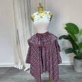European and american cross-border women's fashion:  summer new arrivals - stylish plaid elastic waist slimming irregular a-line midi skirt